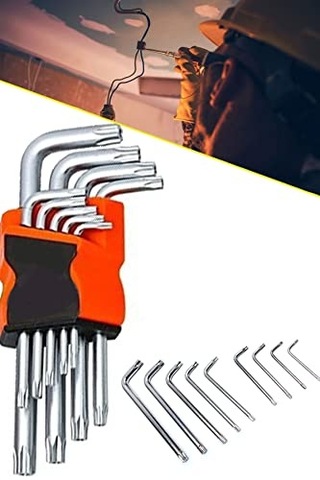 Yltools Yl-008 9 Parça Çift Taraflı Torx Alyan Allen 9 Parça Yıldız Anahtar Takımı 1410