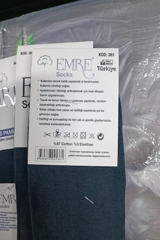 Erkek Pamuklu Likralı Dikişsiz Soket Çorap - 6 Adet Lacivert