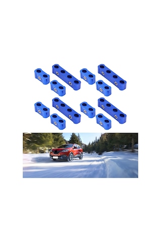 Konesam 12 Adet Mavi Aluminyum İğne Tel Ayırıcı - 8mm, 9mm, 10mm Uyumlu - Motor Telini Düzenleyen Ve Düzenleyen Parçalar