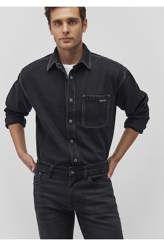 Mavi - Aidan Gölgeli Gri Mavi Black Jean Gömlek 0210588-85622 Gri