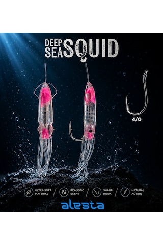 Deep Sea Squid 3 Lü Sübye Çapari X0297 3k 7cm 0.60 4/0 Glow Pink A18-24040 Standart