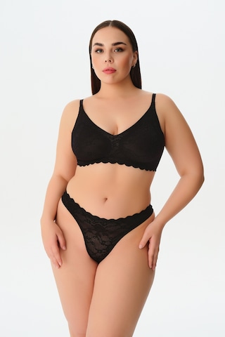 Suwen Invisible Soft Dantelli String Külot Sw5988012 Siyah