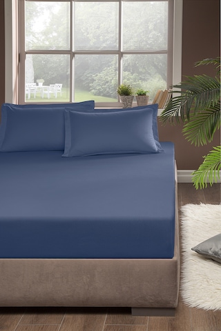 Pierre Cardin Pamuk Lastikli Çarşaf 120x200 İndigo Indigo