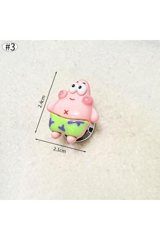 Folinda Kartoon Desenli Tuvalet Basma Düğmesi, Dayanıklı Plastik, Kolay Kurulum, Ev/otel Kullanıma Uygun Spongebob 3