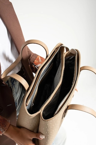 Just Polo Günlük Kombinlere Uygun Kadın Orijinal Vizon Büyük Boy Şık El Çantası Tote Bag Bej