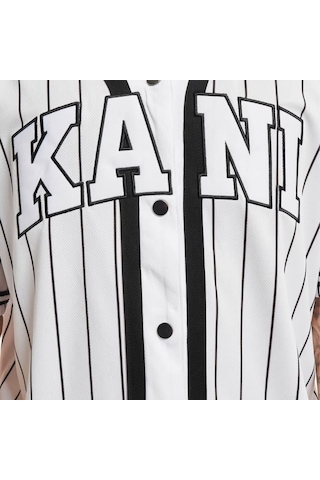 Karl Kani Serif Pinstripe Baseball Erkek Beyaz Gömlek Düz Km221-115 Beyaz