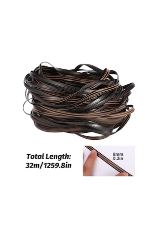 Sentetik Rattan - 32m - Rattan Tamir Malzemesi - Yüksek Mukavemetli - Veranda Sandalyesi Tamir Takımı - Rattan Mobilya Tamiri - Kahverengi Diğer