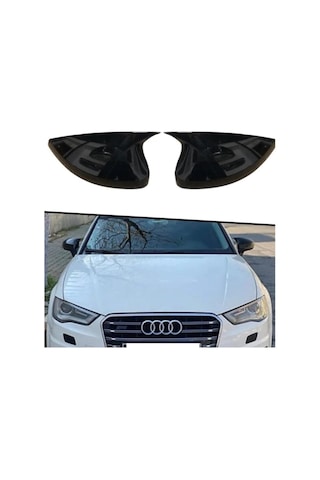 Audi A3 2014/2020 Piano Black Ithal Batman Yarasa Ayna Kapağı 561