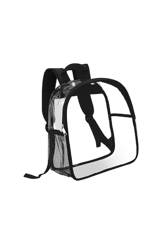 Homyl Şeffaf Sırt Çantası Pvc Mini Dayanıklı Gizli Sakli Siyah