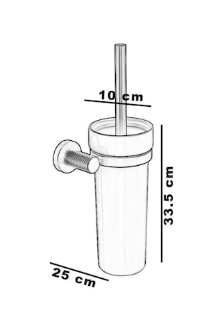 Fontana Klozet Fırçası Fj-20504 Mat Siyah Mat Siyah