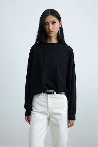Suud Collection Siyah Dune Oversize Manşetli Tişört