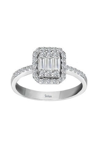 Sirius F Renk 0,44 Karat Baget Pırlanta Yüzük 0817R0267