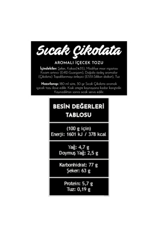 Lemonera Nera Sıcak Çikolata 1000 Gr Içecek Tozu