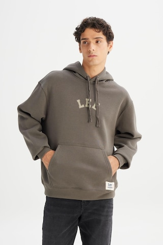 Lee Erkek Mid Logo Hoodie Erkek Sweatshirt L2520157801 Haki