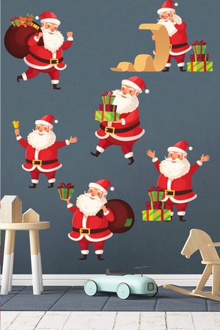 Crevidi Sevimli Noel Bababalar Cocuk Oda Sıstickeri