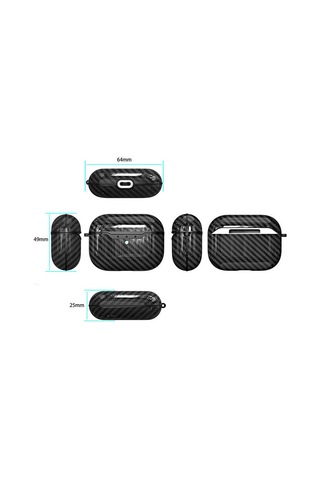 Apple Uyumlu AirPods Pro Kılıf Zore Airbag 05 Silikon Siyah