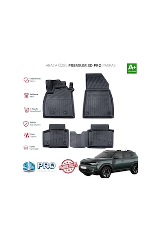 Renault Duster 4X2 ile uyumlu Araca Özel 3d Paspas 2024 2025 2026
