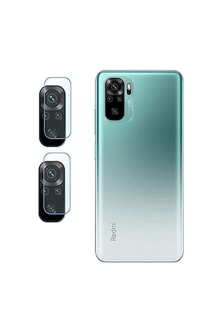 Ecrmobıle Redmi Note 10S Nano Cam Kamera Lens Koruyucu 2 Adet