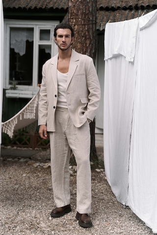 Bohemai Carlo Naturel Keten Erkek Blazer Naturel