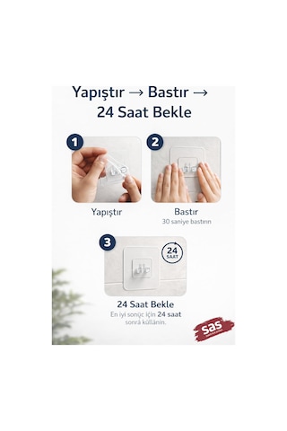 Sas Haus 4'lü Banyo Rafı Yapışkanı Delmeden Şampuanlık Ve Banyo Köşelik Montaj Aparatı Çok Renkli