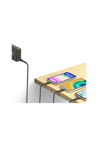 Lightning, Micro Ve Type-C (3 In 1) 1.2M Hızlı Şarj Ve Usb Data K-Siyah
