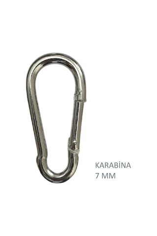 Galvanizli Karabina, 7 Mm, Askı, Çengel, Kanca, Anahtarlık