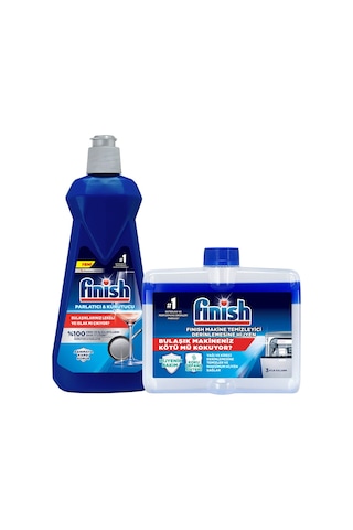 Finish Bulaşık Makinesi Parlatıcı 400 ML+ Makine Temizleyici Sıvı 250 ml