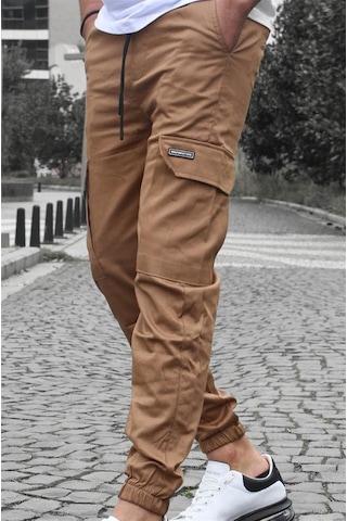 Madmext Kahverengi Kargo Cep Jogger Pantolon 5437