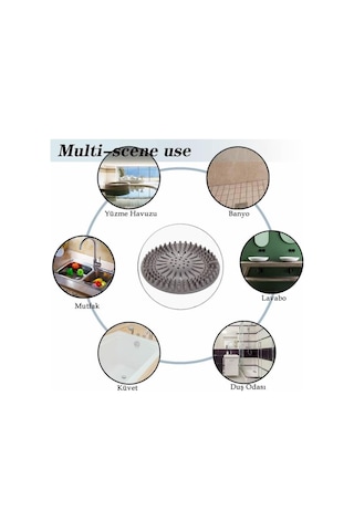 Mithra Life Yuvarlak Silikon Süzgeçli Lavabo Tıpası Mıt1068