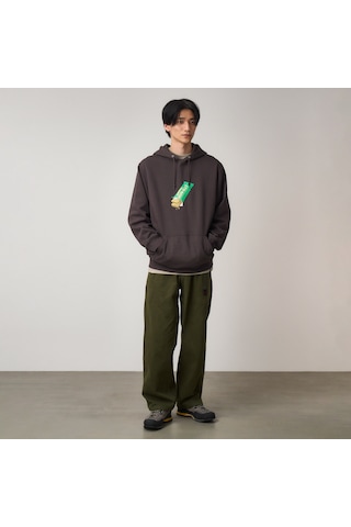 Gramicci Granola Hooded Erkek Kahverengi Sweatshirt G5fu-j091 Kahverengi