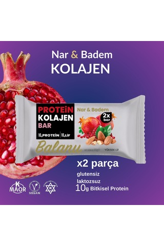 Meyveli Protein Bar Kolajen Nar & Badem 55 Gr