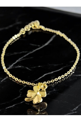 Altın Kaplama Gold Yonca Bileklik Gold