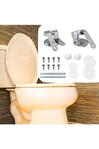 Tongxida Kolay Kurulum, Evrensel Uyumlu Gümüş Gümüş Klozet Kapağı Menteşeleri Seti, Suntek Tuvalet Kapağı Fikstürleri Gümüş