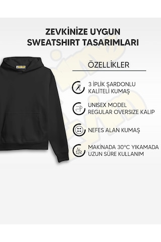 Vinland Saga Yazılı Kapşonlu Sweatshirt