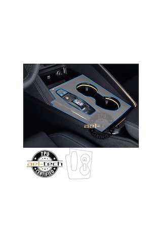 Audi Q5 Uyumlu Vites Etrafı Piano Black Tpu Koruyucu 2025-2026