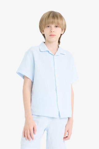 DeFacto Erkek Çocuk Oversize Geniş Kalıp Polo Yaka Müslin Kısa Kollu Gömlek W3239A624HSBE61
