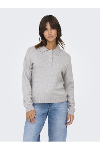 Only Bayan Polo Yaka Sweatshirt 15356689 Gri