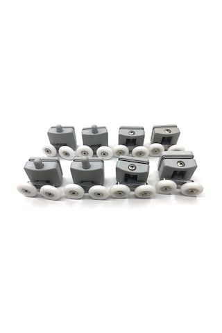 Duşakabin Gri Rulman Teker Takımı 8 Li - Aksesualarlı