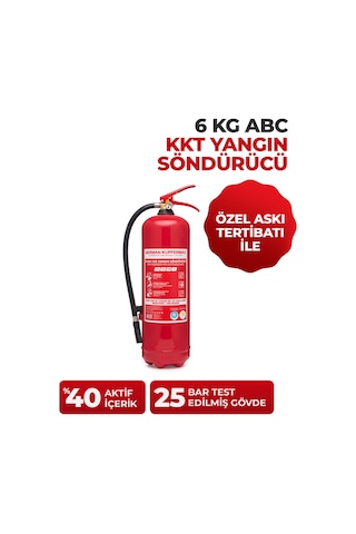 6 Kg Abc Yangın Tüpü Tse Ce Iso Belgeli İşyeri Depo Araç