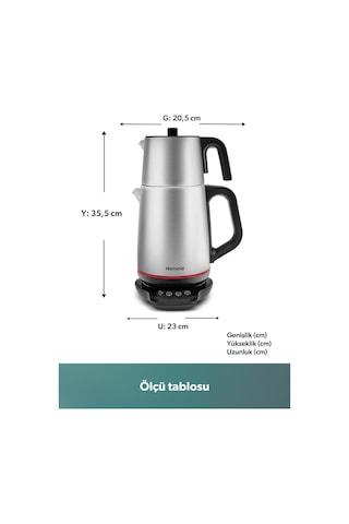 Homend Royaltea 1708H Dokunmatik Konuşan Çay Makinesi