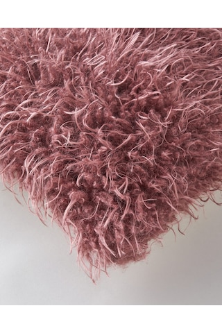 English Home Fluffy Pelüş Kırlent Kılıfı 45x45 Cm Vişne Vişne