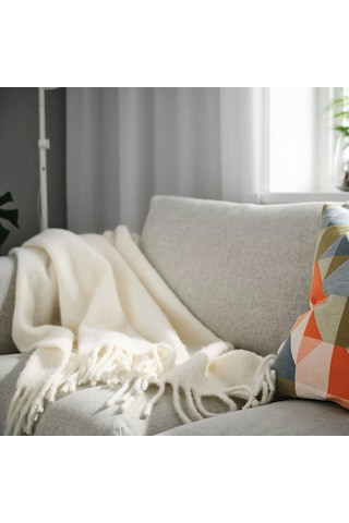 Ikea Klıppoxel Polar Koltuk Örtüsü Tek Kişilik 130 X 170 Cm Beyaz