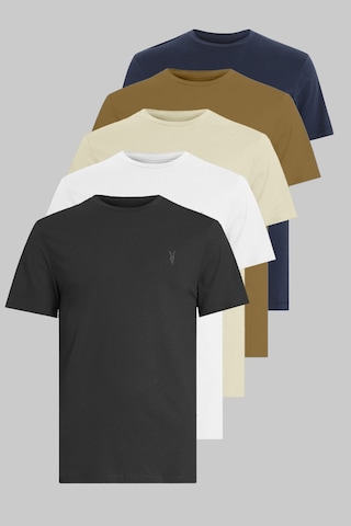 Kozik Standart Fit Bisiklet Yaka Erkek Tişört 5'li Çok Renkli 011 Çok Renkli