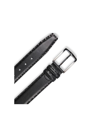 Mft Leather Hakiki Deri Erkek Kemer Saraç Dikiş, 4 Cm, Siyah 7601 Siyah