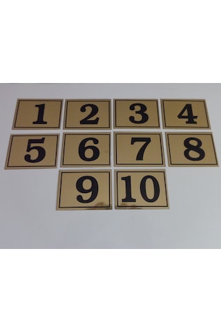 Gendec 6X8 Cm Yapışkanlı No 1'Den 10'A Gendec 6X8 Cm Yapışkanlı No 1'Den 10'A