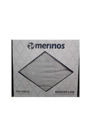 Merinos Modern Line 2 Parça Battaniye Seti-gri