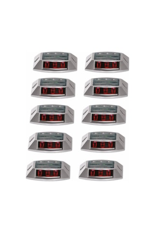 10 Adet Güneş Enerjili Solar Yol Butonu Kırmızı-evelux 11920 Slk