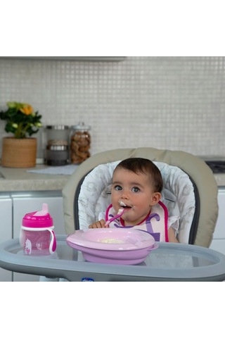 Chicco 4 Parça Beslenme Seti +6 Ay - Kız Çok Renkli