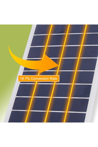 Reedark Beyaz Ip65 Su Geçirmez 4.5w 5v Usb Çıkışlı Polikristal Güneş Paneli - Dış Mekan Telefon Powerbank Şarj Cihazı, Eva Lamine, Dağcı Kanca İle