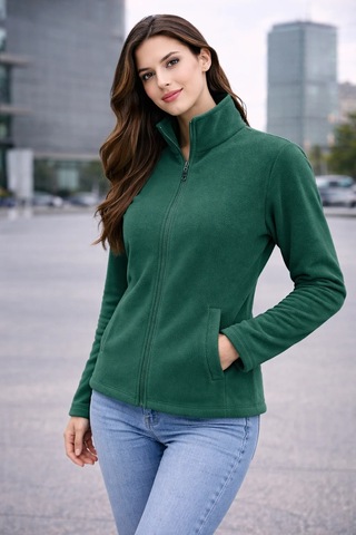 Bbbutikbasic Unisex Traşlı Polar Ceket M5414 Yeşil